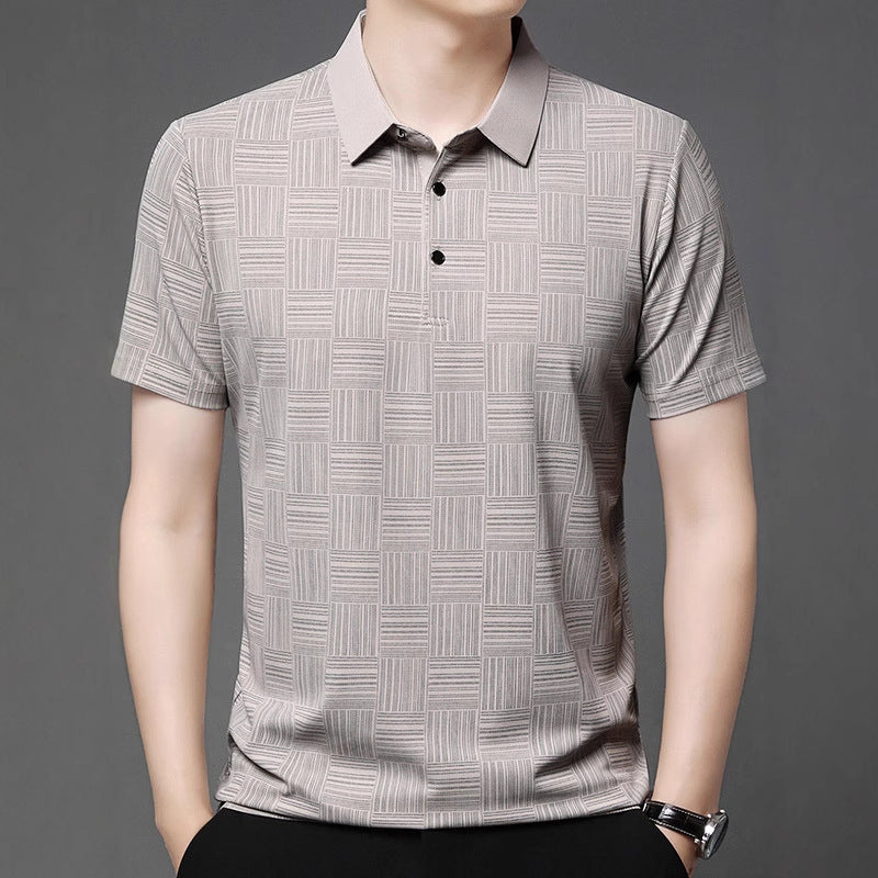 Camiseta de solapa transpirable y ajustada para hombre