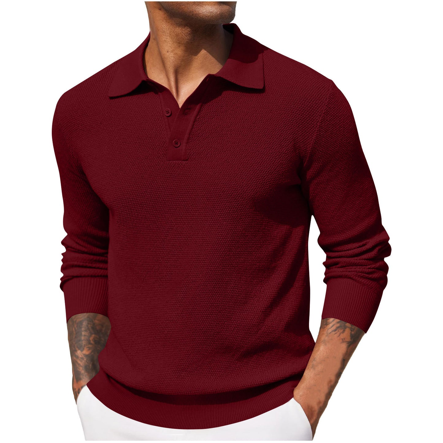 Camisa casual de hombre de manga larga
