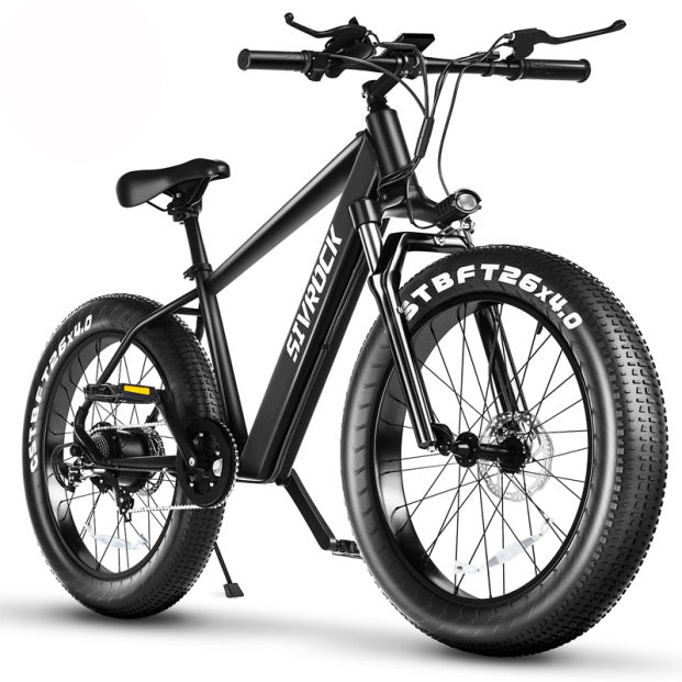 Bicicleta eléctrica profesional para adultos, 26 x 4 pulgadas, neumáticos anchos, motor de 1000 W, 48 V, 15 Ah, para trail, excursiones y desplazamientos diarios, con certificación UL y GCC.
