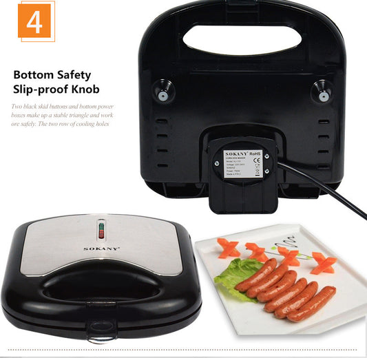 Máquina para freír salchichas asadas y perritos calientes en casa. Aparatos de cocina.