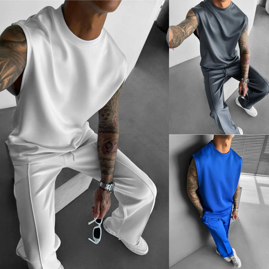 Traje de chaleco y pantalón de verano para hombre nuevo
