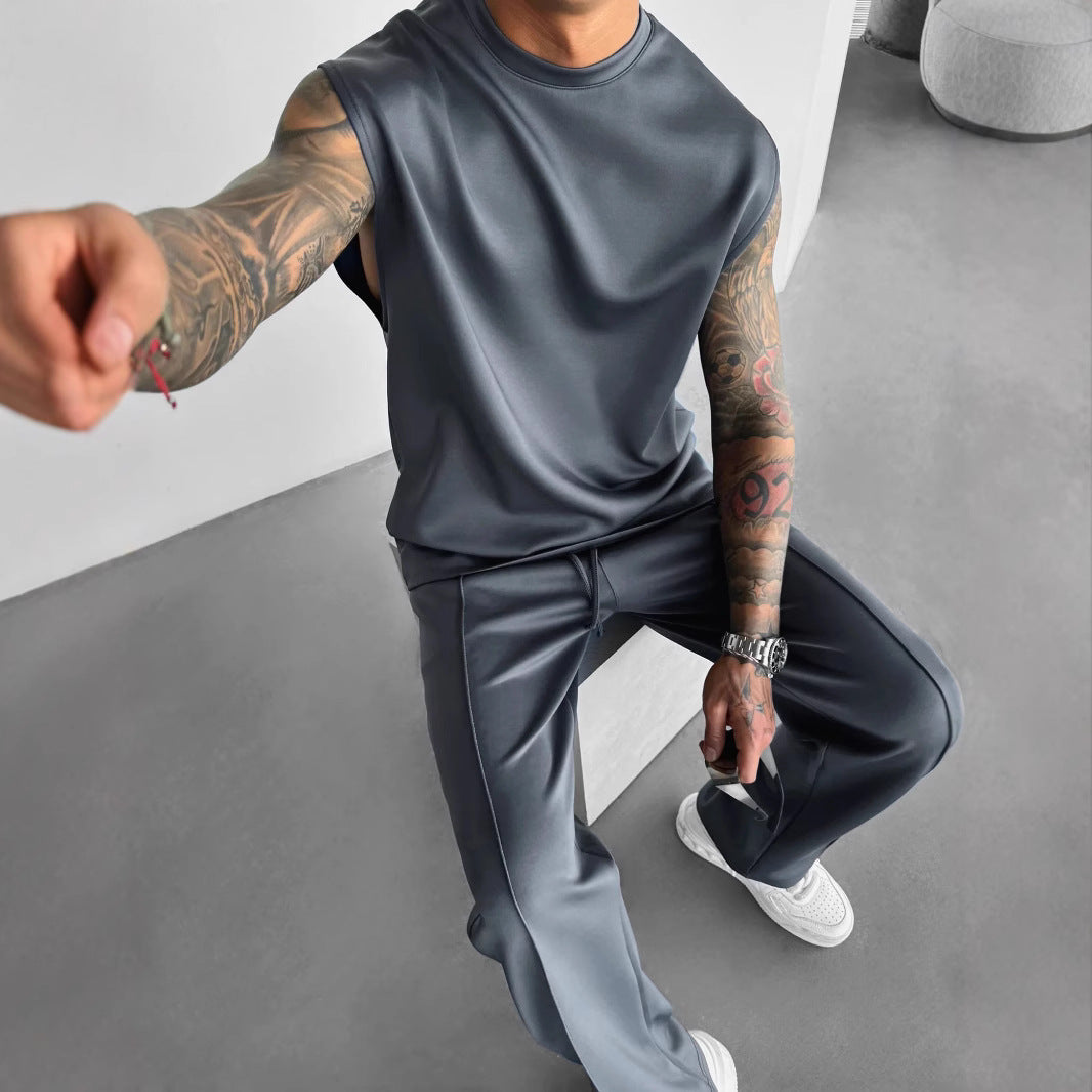 Traje de chaleco y pantalón de verano para hombre nuevo
