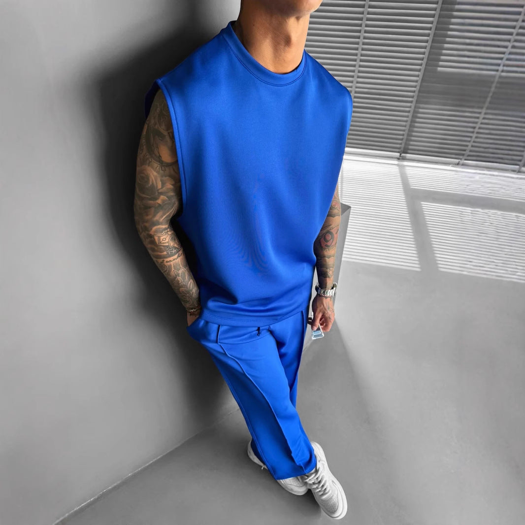 Traje de chaleco y pantalón de verano para hombre nuevo