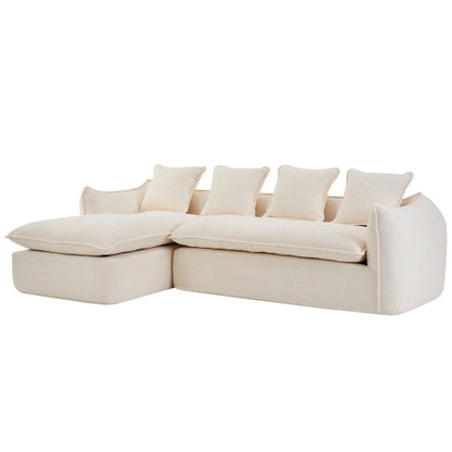 Sofá de 3 plazas con asiento profundo para sala de estar, sofá extragrande y cómodo, sofá en forma de L con chaise longue, muebles para el hogar, sofá cama seccional para apartamento y oficina, orientado a la izquierda.