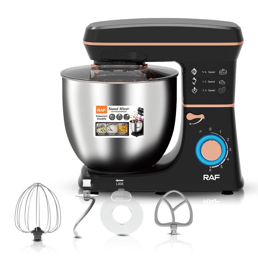 Batidora de pie de 10 l, máquina mezcladora de harina automática, multifunción para el hogar.