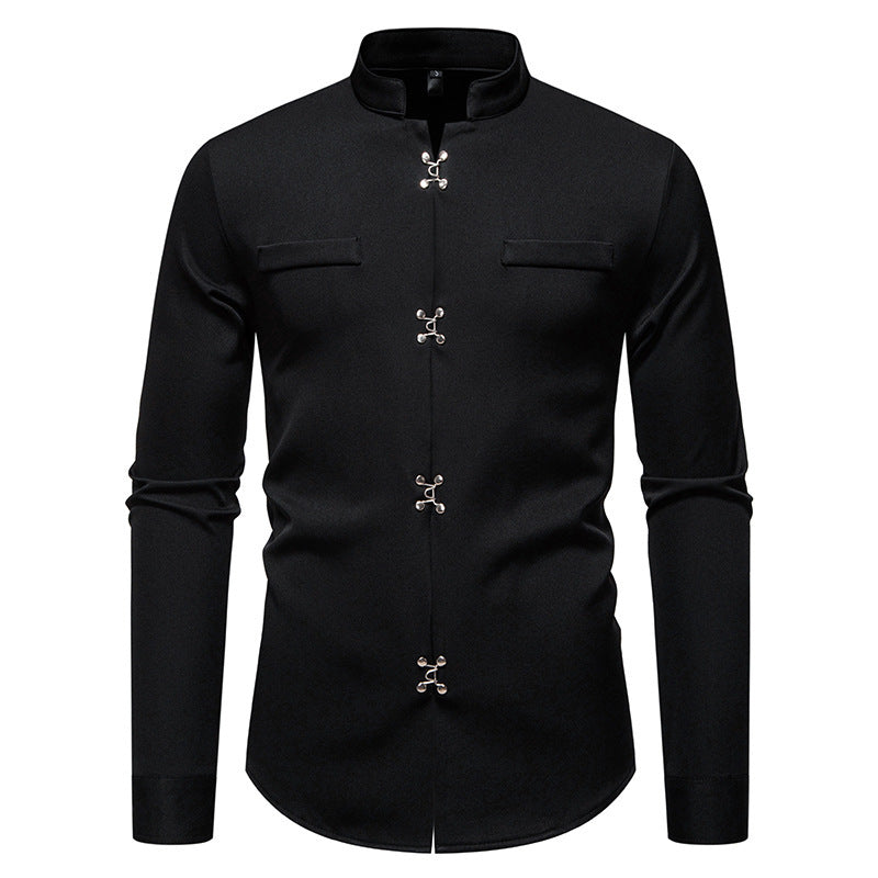Camisa de manga larga para hombre nueva, elegante, informal, holgada, de alta calidad, estilo Ruan