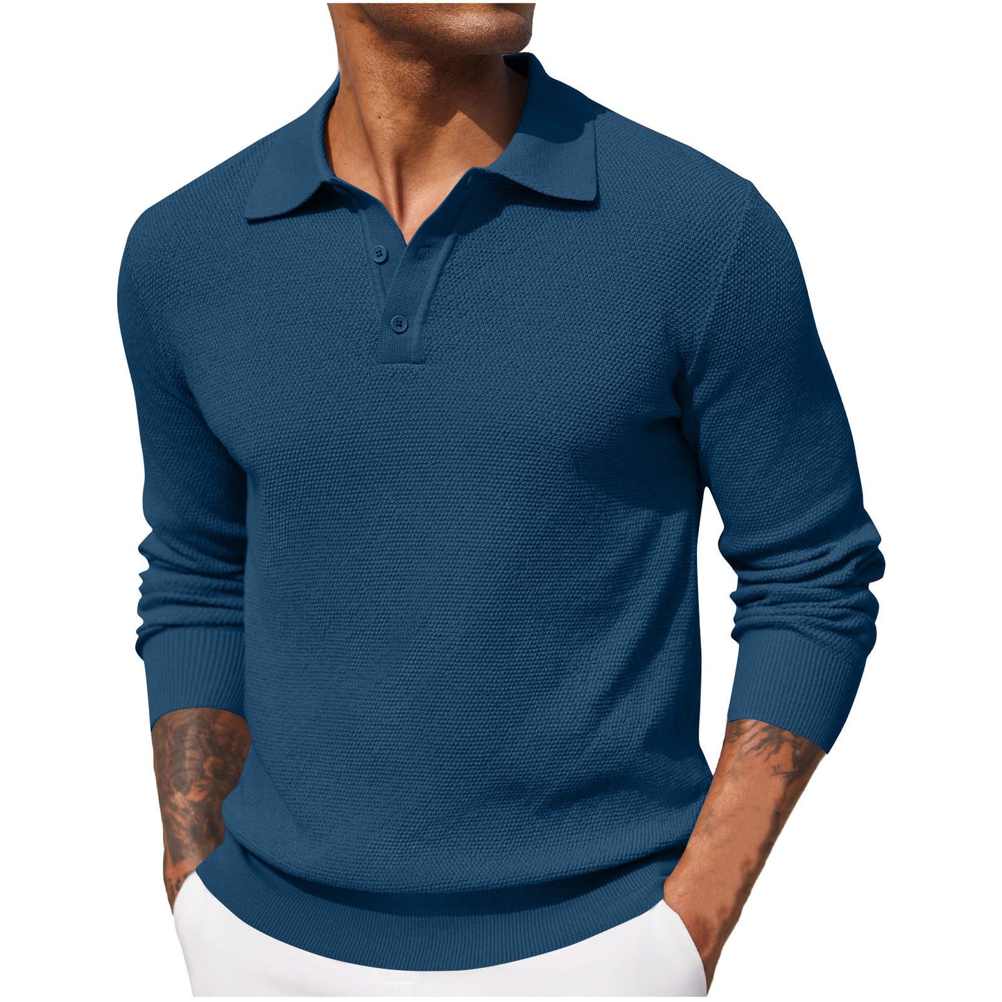 Camisa casual de hombre de manga larga