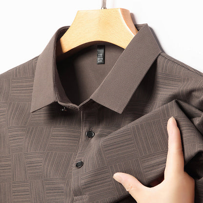 Camiseta de solapa transpirable y ajustada para hombre