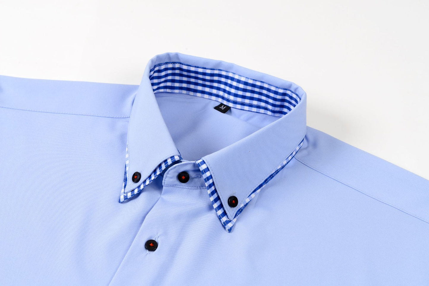 Camisa informal, versátil y de alta gama con doble costura en el cuello