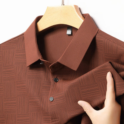 Camiseta de solapa transpirable y ajustada para hombre
