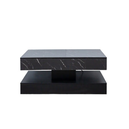 Mesa de centro LED de 17 cm de alto, moderna mesa de centro para sala de estar, mesas de salón, muebles grandes para sala de estar, luces LED
