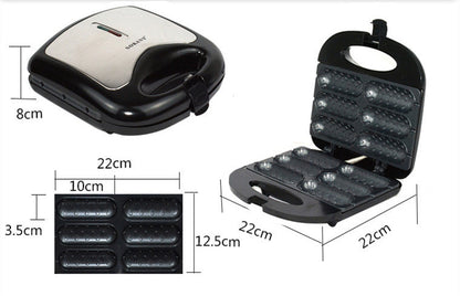 Máquina para freír salchichas asadas y perritos calientes en casa. Aparatos de cocina.
