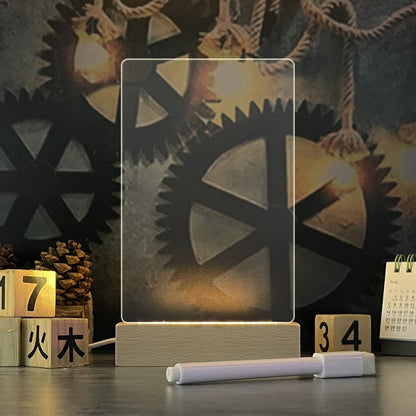 Tablero de notas creativo, luz LED nocturna creativa, tablero de mensajes USB, luz navideña con bolígrafo, regalo para niños, novia, decoración, lámpara de noche