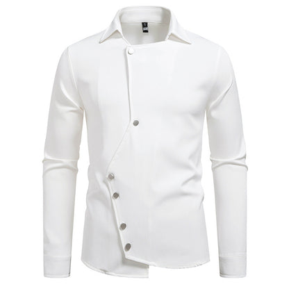 Nueva camisa de manga larga de alta calidad para hombre